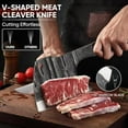 thumbnail image 3 of Meat Bone Cleaver - Knife for Meat Cutting, Handmade Heavy Duty Butcher Knife with Sheath, Hand Forged Full Tang Chopper for Kitchen, Outdoor Cooking and BBQ$$Home Decor, Kitchen, & Other, 3 of 7