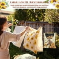 thumbnail image 5 of ZIATUBLE Sunflower Horse Clothespin Bag and Pins Butterfly Clothespin Bag Hanging with Hanging Hook Clothespin Holder Bag Reusable Hanging Can Storage Organizer Pantry Outside, 5 of 7