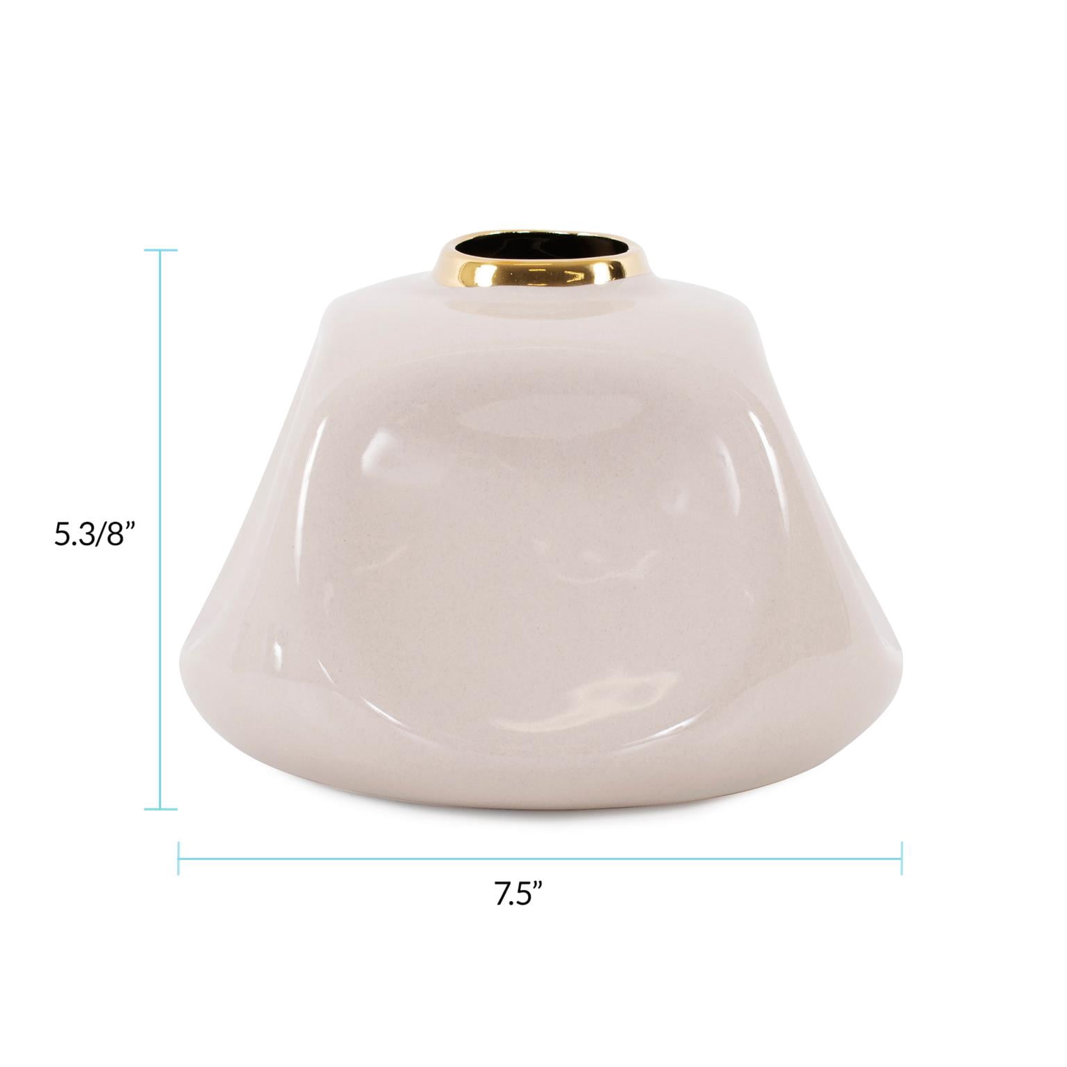 Christana Concaved Ceramic Vase- Medium