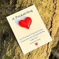 thumbnail image 6 of Sunxin Red Stone Cardpocket Hug Heart with Greeting Cards Ittle Heart Pocket Hug Carry Heartwarming Message to Hug Whoever Needs Cute Decorations Gift for Birthday Valentines Thanksgiving, 6 of 6