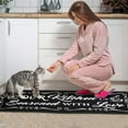 thumbnail image 4 of Our Kitchen is Seasoned with Love Kitchen Rugs Mat Farmhouse Style Anti Fatigue Kitchen Rug Set PVC Non Slip Waterproof Washable Rug (47.2x17.7 23.6x17.7), 4 of 6