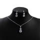 thumbnail image 4 of Delicado conjunto de collar y aretes de clavícula, luces dulces, regalo de lujo, joyería de cobre, 4 of 7