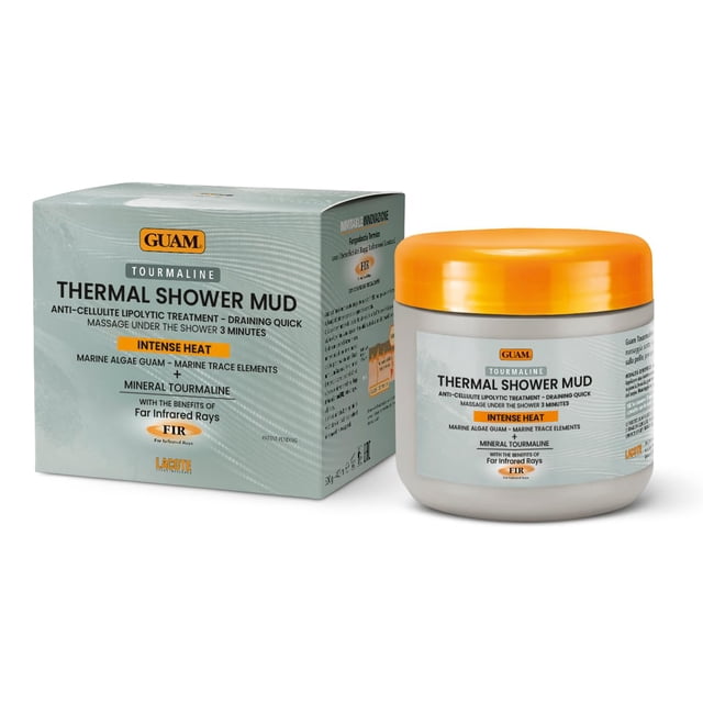 Removedor de celulitis de barro térmico de algas marinas y turmalina de Guam | Mascarilla corporal de ducha de 3 minutos para eliminar la celulitis | Tratamiento anticelulítico FIR infrarrojo caliente