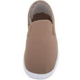 thumbnail image 2 of Mens Casual Slip On Canvas Pumps Trainers with Stripe Design and Twin Gusset - Taupe - US 13, 2 of 7