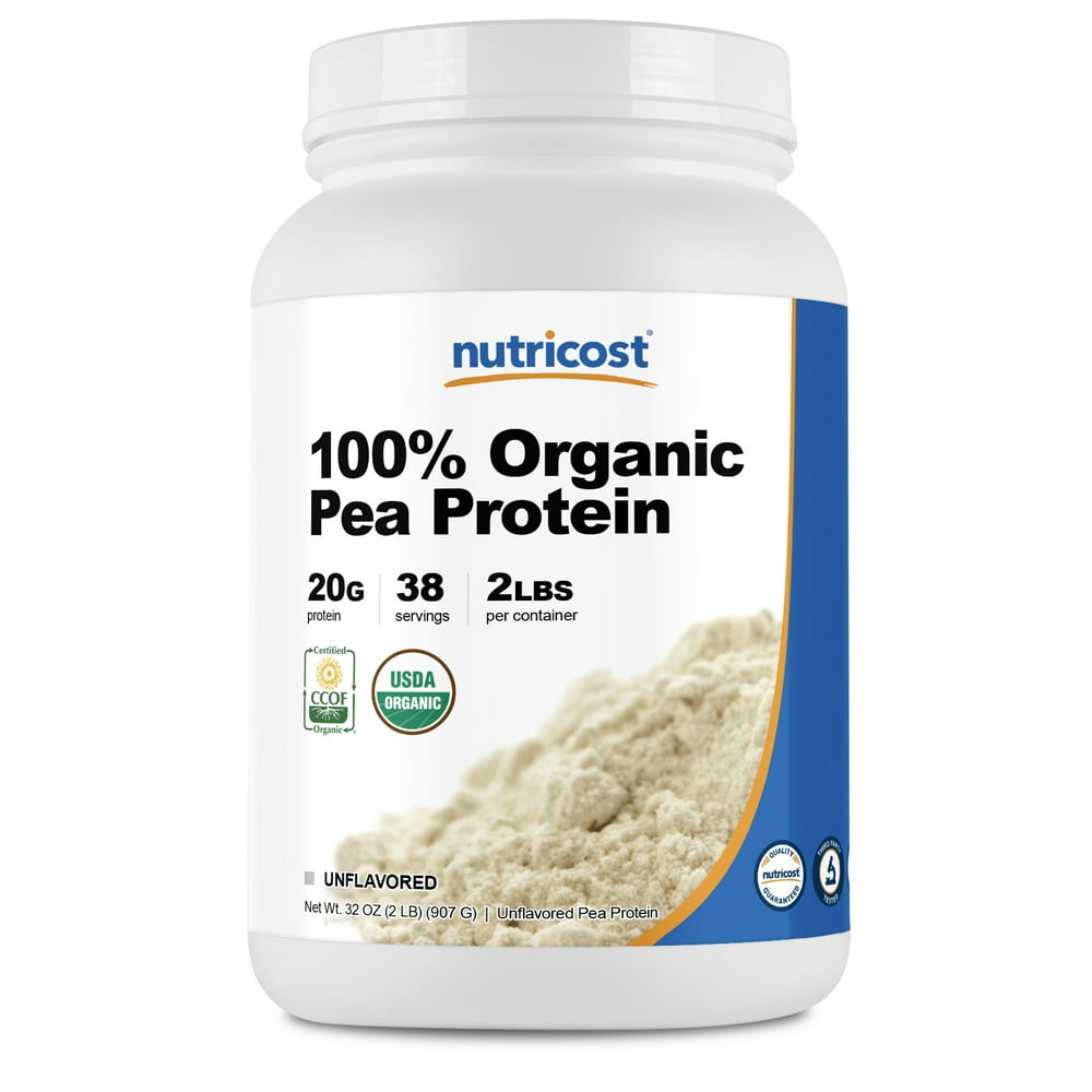Nutricost Organic Pea Protein Isolate Powder (2LBS) Unflavored