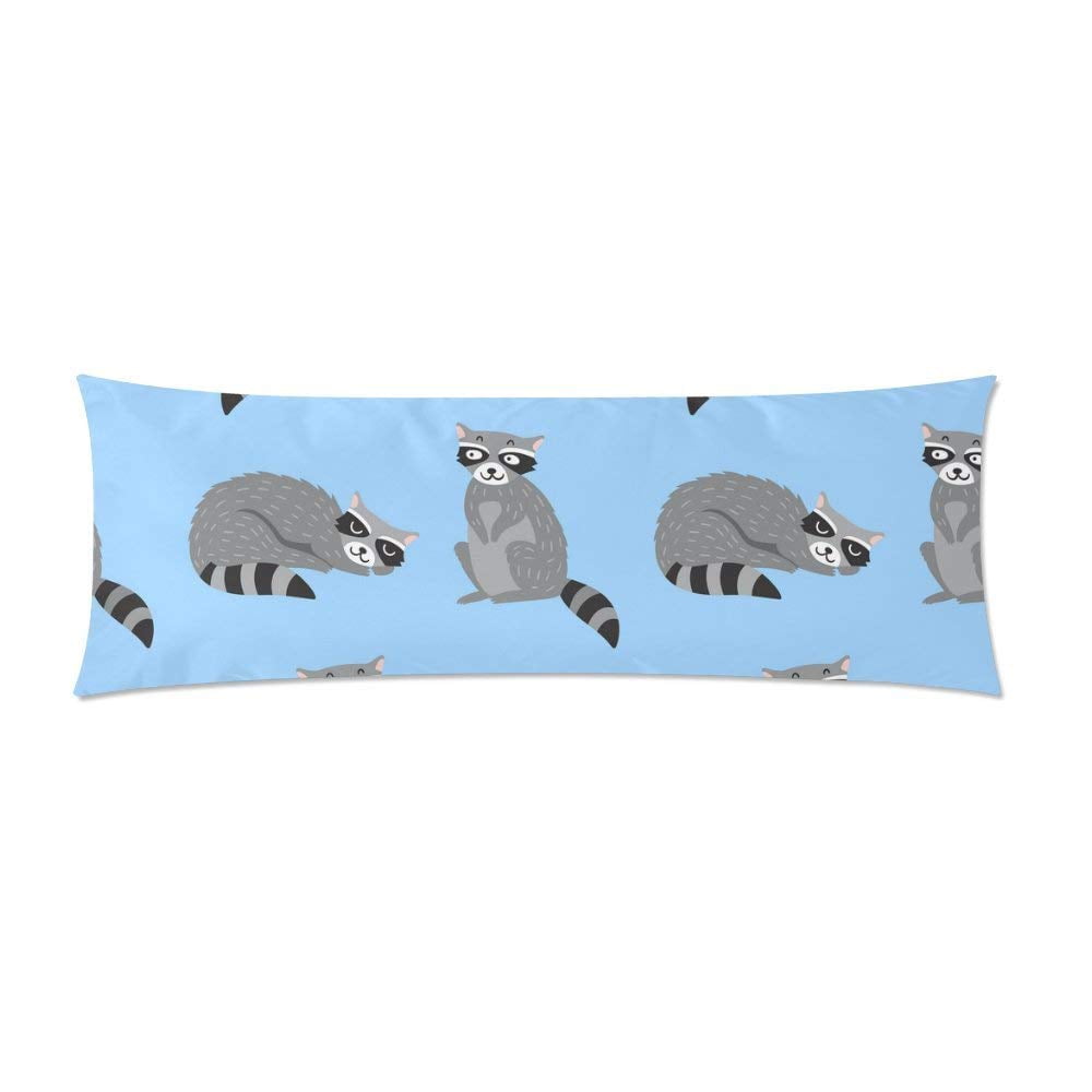 ABPHOTO Cute and Funny Raccoons Body Pillow Covers Pillowcase Throw