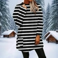 thumbnail image 5 of Women‘s Winter Warm Round Neck Side Pocket Printing Long Sleeved Thick Hood Top Outfits Fall Clothes Basic Winter Clothing, 5 of 9