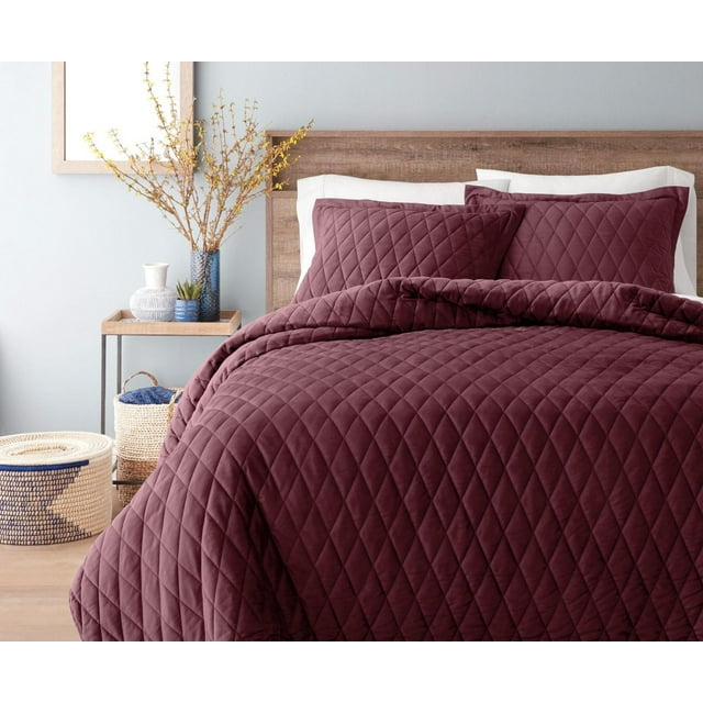 Home Trends Ensemble de Courtepointe <br>Velours, 3pc
