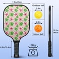 thumbnail image 3 of Pickleball Paddles Set,Pioneer Flower Floral Print Pattern Fiberglass Surface Pickleball Racket Set with 2 Indoor Outdoor Pickleball Balls and Pickleball Bag,Pickle-ball Equipment, 3 of 6