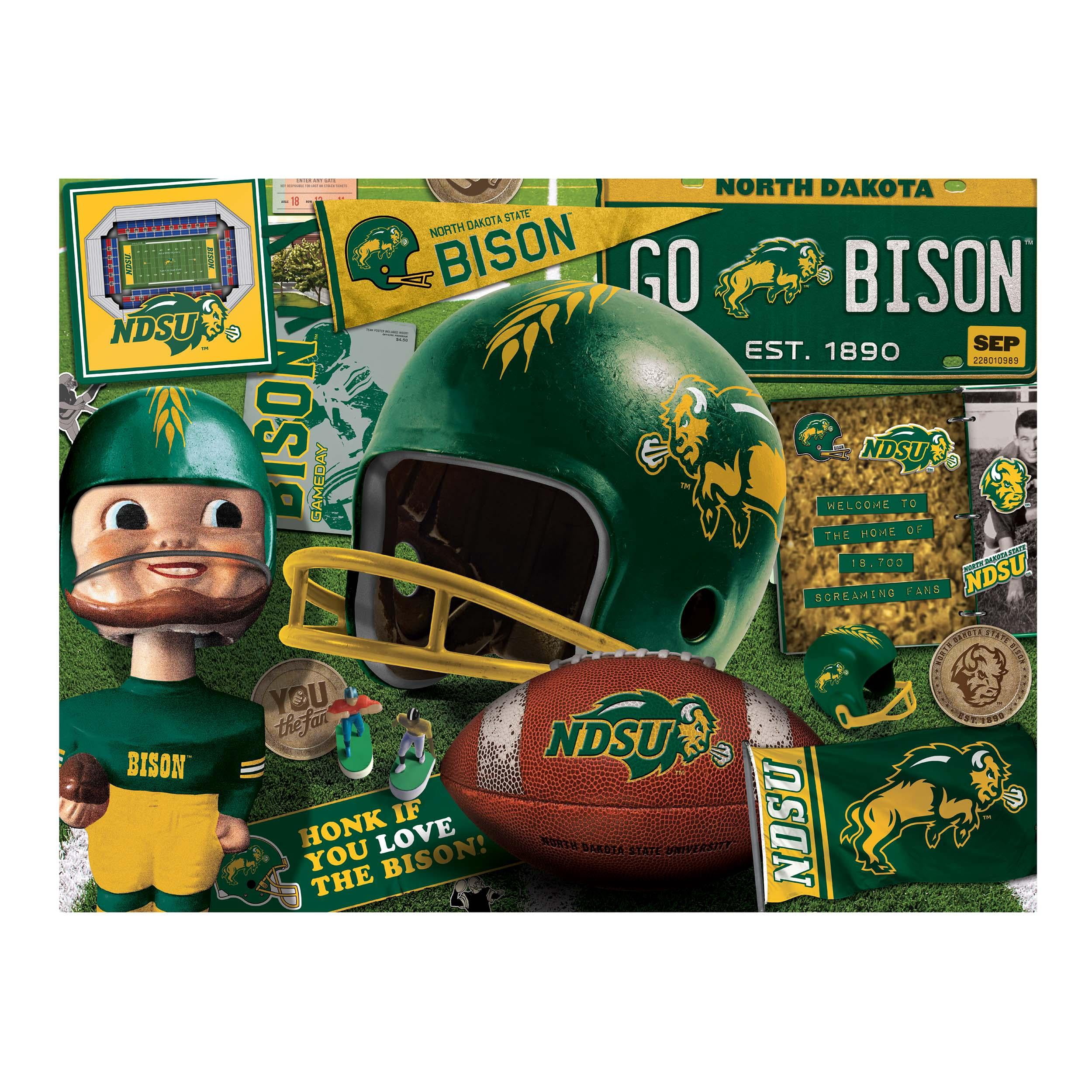 YouTheFan NCAA North Dakota State Bison Retro Series Puzzle – 500 PC