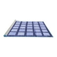 thumbnail image 2 of Ahgly Company Machine Washable Indoor Rectangle Checkered Blue Modern Area Rugs, 7' x 10', 2 of 4