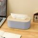 thumbnail image 5 of Caja de pañuelos con funda para teléfono celular, organizador de papel facial para cocina, baño, tocador, encimeras, dormitorio, tocador y mesas, contenedor de pañuelos de plástico de regalo, 5 of 6