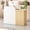 White & Natural Oak, 39.37 × 17.72 × 37.40 inch, variant on 47" Two-Tone Reception Desk with LED Light & Drawer, Medium Front Desk Checkout Counter for Salon, Clinic, Retail & Office, White & Natural Oak
