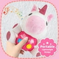 thumbnail image 4 of Vanmor Baby Musical Toys, Plush Valentines Stuffed Animal 0 to 24 Months, Infant Tummy Time Baby Girls Light Up Music Toy 0 1 3 6 9 12 18 Months 1 Year Old Toddlers for Birthday Gift, 4 of 7