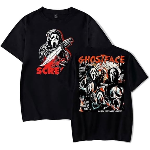 Scream 7 Ghostface New Movie Merch T-shirt For Men And Women - Stylish Crew Neck Top Casual Short-Sleeve Tee