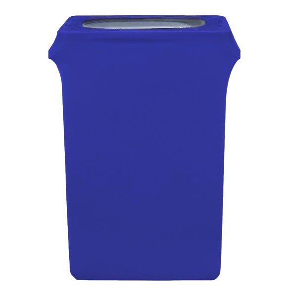 YOUR CHAIR COVERS - 23 Gallon Spandex Slim Jim Narrow Trash Can Cover - Royal Blue