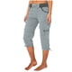 thumbnail image 1 of MKLEKYY Pantalones Cortos de Mezclilla para Mujer, Pantalones Cortos Deportivos Informales para Exteriores con Bolsillos, Pantalones Cortos Cargo Holgados y Finos de Verano, 1 of 4