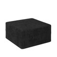 thumbnail image 2 of Ottoman Sofa Compressed Sectional Sofa Modern Minimalist Style Corduroy Couch(Not Include Sofa),Sleeper Sofa for Living Room,Bedroom,Comfy Compressed Sofa Couch Space-Efficient Design-Black, 2 of 4