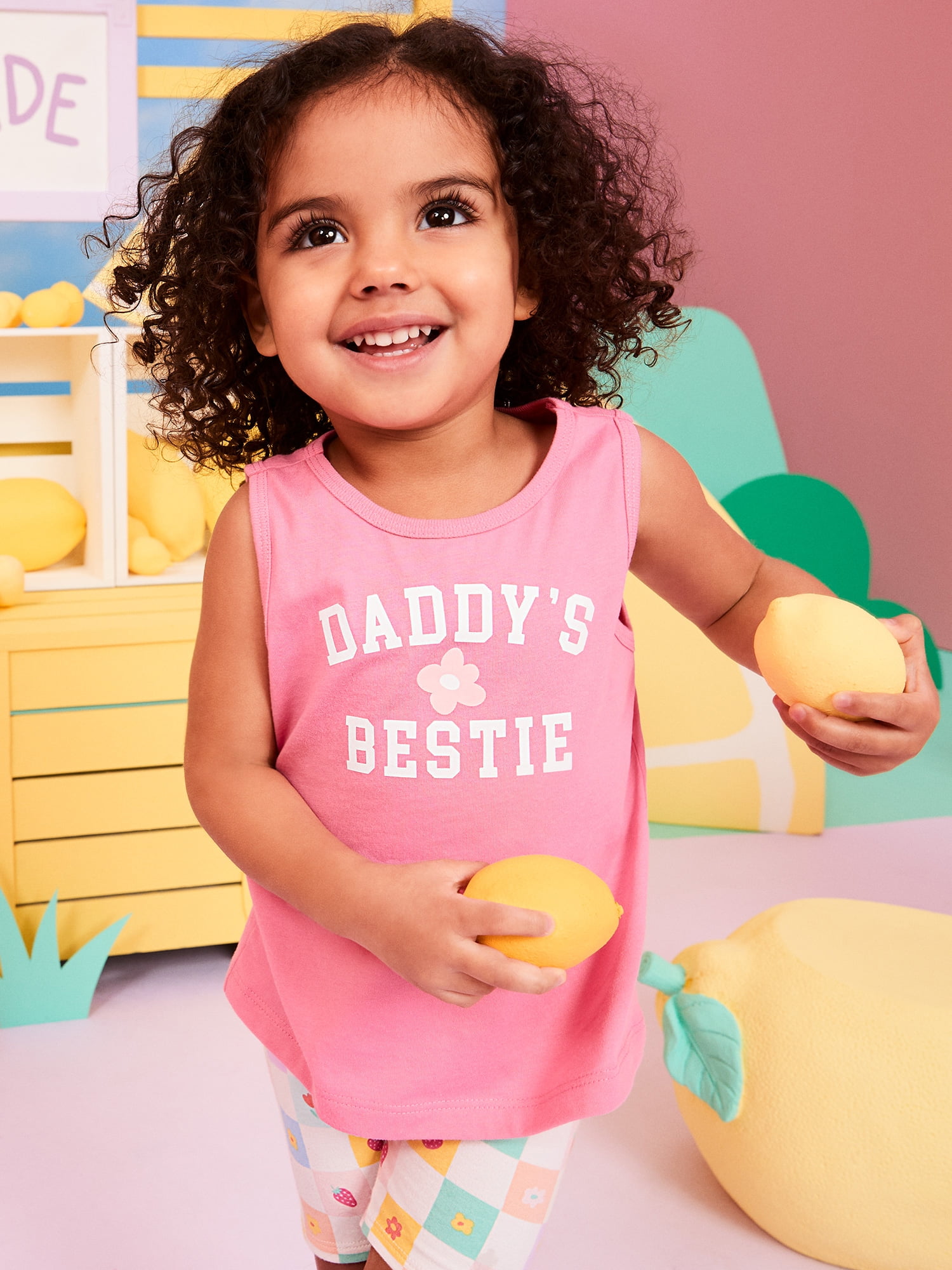 Garanimals Newborn, Baby & Toddler Girl Cotton Graphic Tank Top, Sizes 0-6T