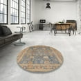 thumbnail image 4 of Ahgly Company Machine Washable Indoor Rectangle Industrial Modern Dark Almond Brown Area Rugs, 8' x 10', 4 of 7