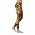 thumbnail image 3 of SUNENAT Fashion Angry Leopard Funny Animal Stretchy Capri Leggings Skinny Yoga Pants XS, 3 of 4