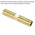 thumbnail image 5 of Uxcell G1/2 Male Thread Brass Pipe Fitting 100mm Length Hex Connector Pipe Adapter, 5 of 5