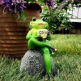 thumbnail image 1 of Estatua de Rana Verde TANGJMXG 6 Pulgadas Decoración de Jardín, 1 of 5