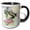 Black/White, variant on 3drose, Butterfly H, 15oz Two-tone Yellow Mug