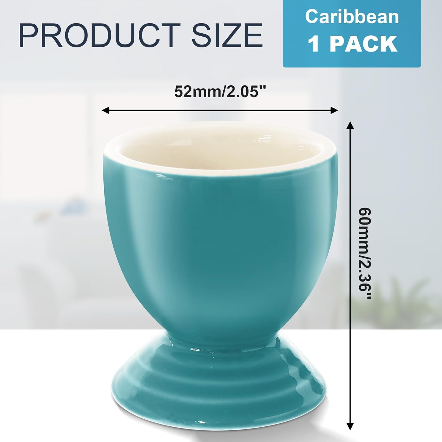 Colorful Egg Cups, Porcelain Egg Holders for Hard Boiled and Soft Boiled Egg