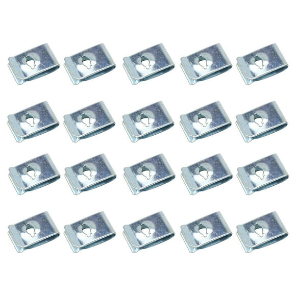 Youkk 100bags Attaches de Modification de Voiture - Vis Métalliques Fiables et Sécurisées Écrou de Carte Ne Tombe Pas Facilement Base de Vis Argent 100 Pcs 1Ensemble