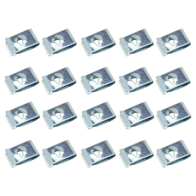 relayinert 100bag Mudguard Metal Clips - Effortlessly Vehicles Fittings Metal Is Firm And Durable Car Modification Fasteners Silver 100pcs 1Set