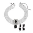 thumbnail image 1 of Ingemark Luxury Multilayer Imitation Pearl Chain Necklace Rhinestone Pendant Stud Earrings for Women Elegant Wed Jewelry Set New, 1 of 4