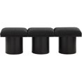thumbnail image 3 of Meridian Furniture Pavilion Black Boucle Fabric Bench, 3 of 11