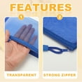 thumbnail image 3 of A6 Mesh Zipper Pouch Bags, 5 PCS Mesh Bags with Zipper Plastic Storage Pocket for Organizing File Beads Office Home Supplies, 10x20cm, Blue, 3 of 5