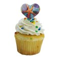 thumbnail image 5 of Starfish Watercolor Tropical Ocean Beach Heart Love Cupcake Picks Toppers Decoration Set of 6, 5 of 7