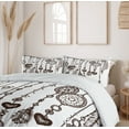 thumbnail image 6 of Ambesonne Dreamcatcher Duvet Cover Set, Occult , 2-Calking, Seal Brown White, 6 of 6