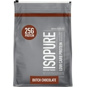 Isopure Protein Powder, Low Carb Whey Isolate, Gluten Free, Lactose Free, 25g Protein, Keto Friendly, Dutch Chocolate, 103 Servings, 7.5 Pound (Packaging May Vary)