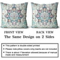 thumbnail image 5 of Boho Throw Pillow Covers 20x20 inch Set of 2 Monaco Rug Persian Carpet Double Sided Pattern Short Plush Cotton Soft Pillow Case Cushion Cover Pillowcase for Couch Sofa Bed Decorative (Cyan), 5 of 6
