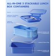 thumbnail image 4 of Set de Bento para Adultos KEMETHY 2.19L con Bolsa Térmica Azul, 4 of 8
