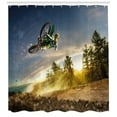 thumbnail image 3 of Ambesonne Teen Room Shower Curtain, Extreme Sports Exotic, 69"Wx70"L, Multicolor, 3 of 3