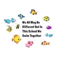 thumbnail image 2 of Music and Peotry Is From Yellow Fish Mermaid Dolphin Colorful Fish Salt Water Princess Creatures Seahorse Queen Sweet Unicorn Lovely Dream Decorating Wall Decal Sticker - Size: 40 In X 32 In, 2 of 5