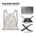 thumbnail image 3 of Kdxio Wildflower Watercolor 4 Print Drawstring Backpack Bag,Waterproof Draw String Back Sack, Gym Drawstring Bags Swim Bag For Unisex, 3 of 5