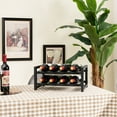 thumbnail image 4 of Gymax 2-Tier Metal Wine Rack Countertop Storage Holder for 8 Bottles, 4 of 10