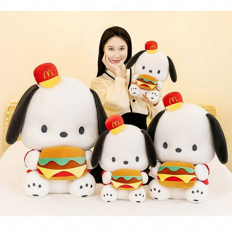 Sanrio Pochacco Series Hamburger Pochacco Plush 52cm Pillow Dolls