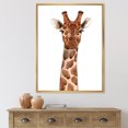 thumbnail image 2 of Designart 'Close Up Portrait of A Giraffe XI' Farmhouse Framed Canvas Wall Art Print, 2 of 5