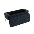 thumbnail image 4 of Storage Ottoman Bench, Velvet Upholstered Seat Ottoman Storage Bench with Golden Legs, Bedroom End Bench with Safety Hinge, Padded Blanket Chest for Living Room & Bedroom, 40.9" Width, Black, 4 of 9