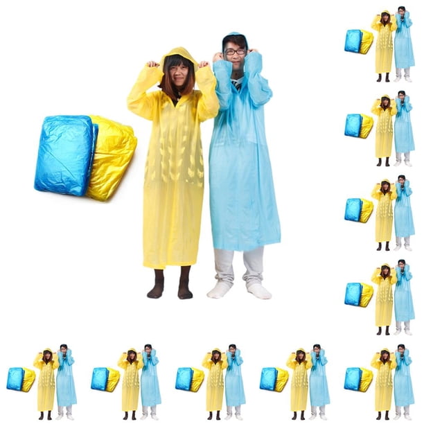 Yuarrent Foldable Plastic Raincoat Camping Mountaineering Backpacking Family Random Color Equipment Campers Coat Accessories Rain Transparente 10piezas Yuarrent CBP017048