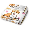 thumbnail image 5 of Yibo Cute Funny Frenchie Dog Blanket Flannel Soft and Comfortable Anti-static Bed Sofa Blanket, 5 of 7