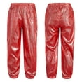 thumbnail image 4 of TTAO Kids Shiny Metallic Dance Pants Jazz Hip Hop Street Dance Harem Pants Red 15-16, 4 of 5