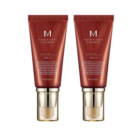 MISSHA M Perfect Cover SPF 42/PA+++ BB Cream No.31 Golden Beige, 1.69 Oz, Pack of (Best Foundation To Cover Spots)